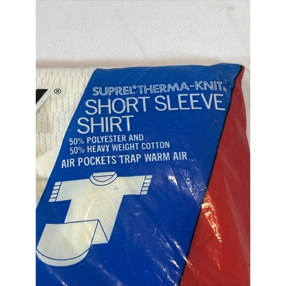 Vintage Jockey Suprel Therma-Knit Shirt Men's Medium Cotton Short Sleeve 50/50 - Picture 2 of 8